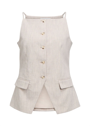 Ivalo sl waistcoat Morel Melange Object 